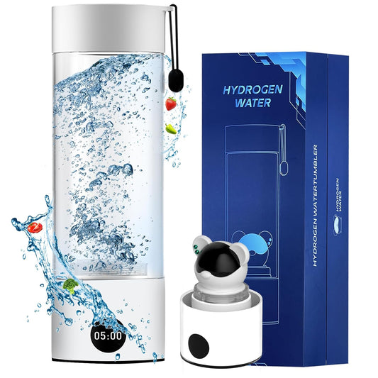 GSOIGSDKF 5000PPB Hydrogen Water Bottle Generator Portable Rechargeable Hydrogen Ionizer Water Bottle,w/LCD Display,SPE/PEM Electrolysis Technology,Tritan...